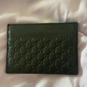 Gucci Embossed Black Card Holder